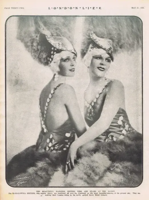 Framed Print : The Karlowena sisters from the Savoy Hotel Cabaret, 1928 Framed Print : The Karlowena sisters from the Savoy Hotel Cabaret, 1928