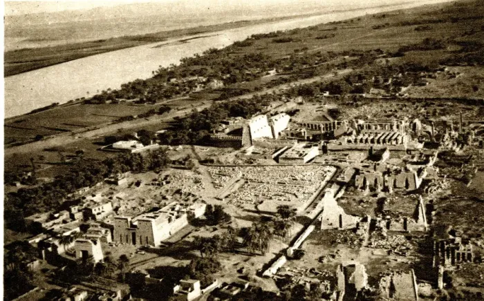 Framed Print : Karnak, Egypt from the air