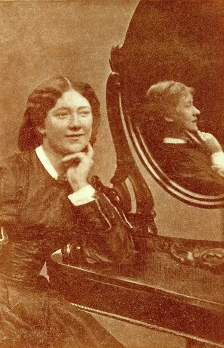 Framed Print : Kate Terry with reflection actually her sister Ellen Terry Framed Print : Kate Terry with reflection actually her sister Ellen Terry