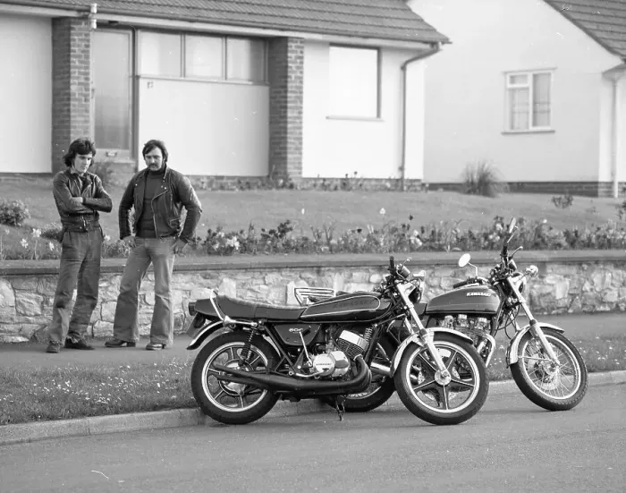 Framed Print : Kawasaki 500 and Z 650 motorbike Framed Print : Kawasaki 500 and Z 650 motorbike