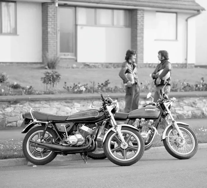Framed Print : Kawasaki 500 and Z 650 motorbike Framed Print : Kawasaki 500 and Z 650 motorbike