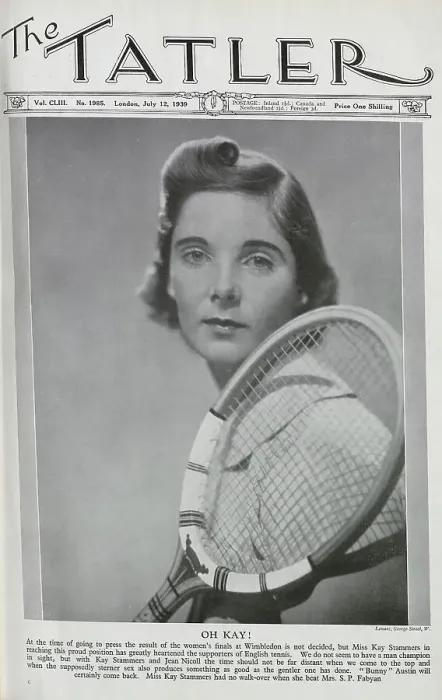 Framed Print : Kay Stammers, tennis player Framed Print : Kay Stammers, tennis player