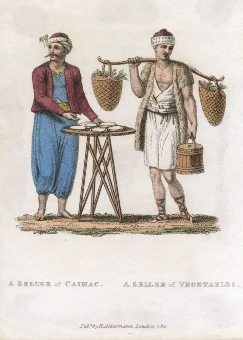 Framed Print : A Kaymak Seller and a Vegetable Seller - Turkey Framed Print : A Kaymak Seller and a Vegetable Seller - Turkey