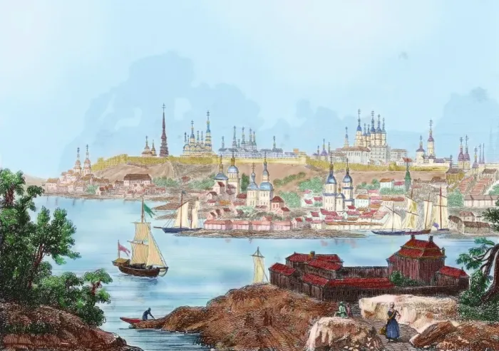 Framed Print : Kazan. Engraving Framed Print : Kazan. Engraving