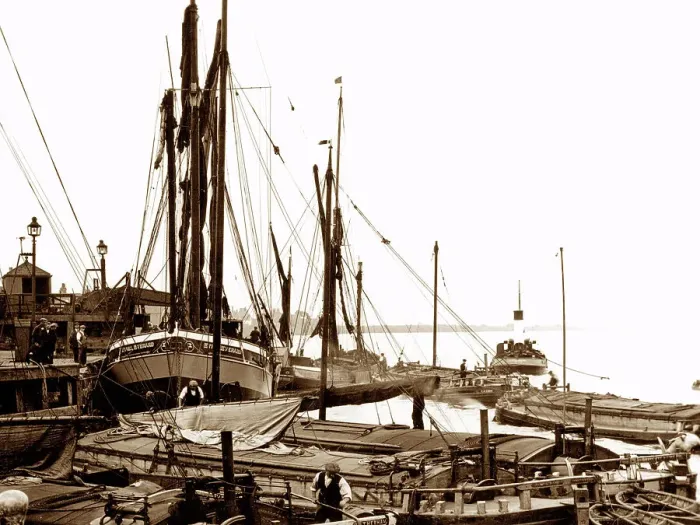 Framed Print : Keadby Docks, early 1900s Framed Print : Keadby Docks, early 1900s