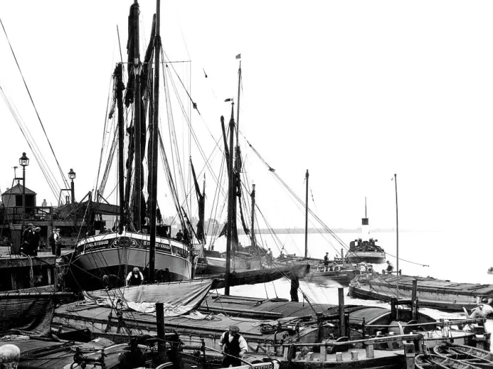 Framed Print : Keadby Docks near Scunthorpe early 1900s Framed Print : Keadby Docks near Scunthorpe early 1900s