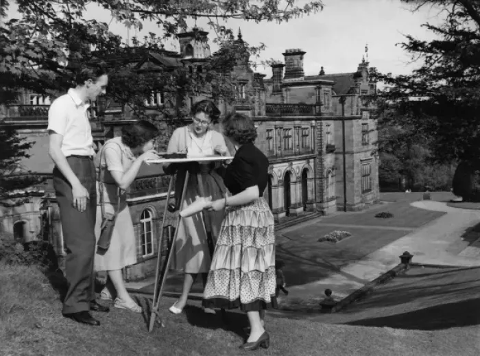 Framed Print : Keele Univ Outside 1950S Framed Print : Keele Univ Outside 1950S