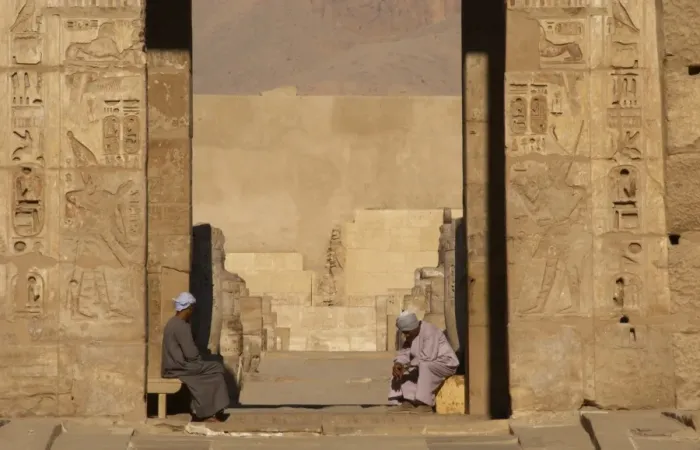 Framed Print : Keepes in the mortuary temple of Ramses III. Egypt Framed Print : Keepes in the mortuary temple of Ramses III. Egypt