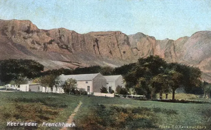 Framed Print : Keerweder Cottages, Franschhoek, Cape Colony, South Africa Framed Print : Keerweder Cottages, Franschhoek, Cape Colony, South Africa