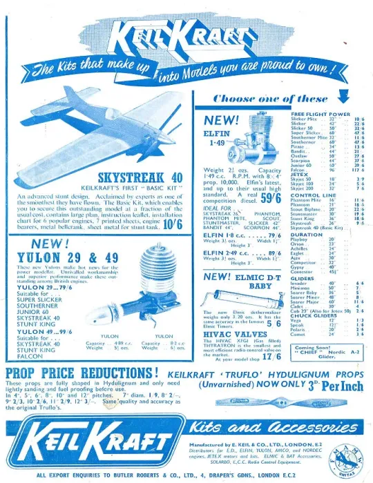 Framed Print : Keil Kraft Aircraft Models & Accessories 1949 Framed Print : Keil Kraft Aircraft Models & Accessories 1949