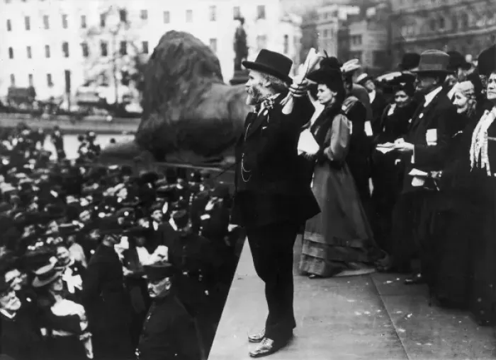 Framed Print : Keir Hardie at a suffragette meeting Framed Print : Keir Hardie at a suffragette meeting