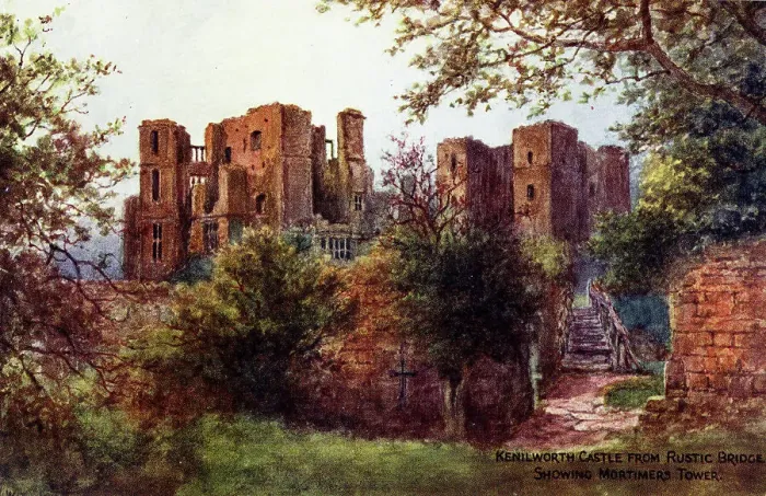 Framed Print : Kenilworth Castle from Rustic Bridge Framed Print : Kenilworth Castle from Rustic Bridge