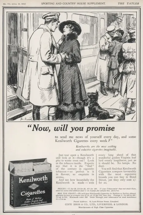 Framed Print : Kenilworth Cigarettes ad, World War I Framed Print : Kenilworth Cigarettes ad, World War I