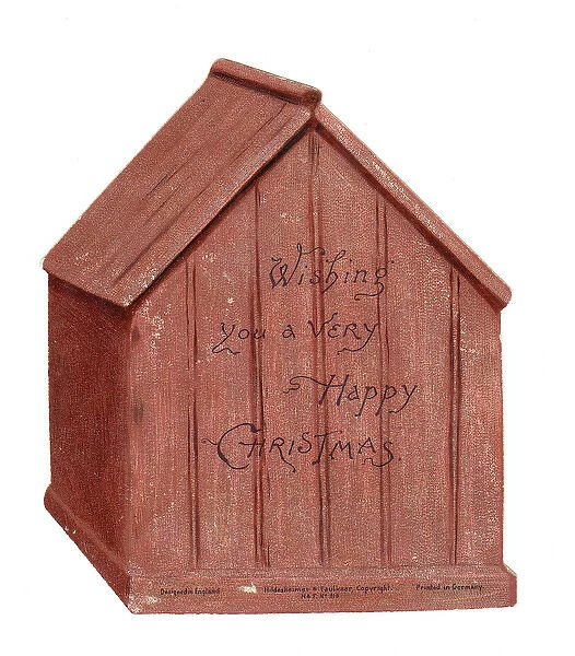 Kennel-shaped Christmas card
