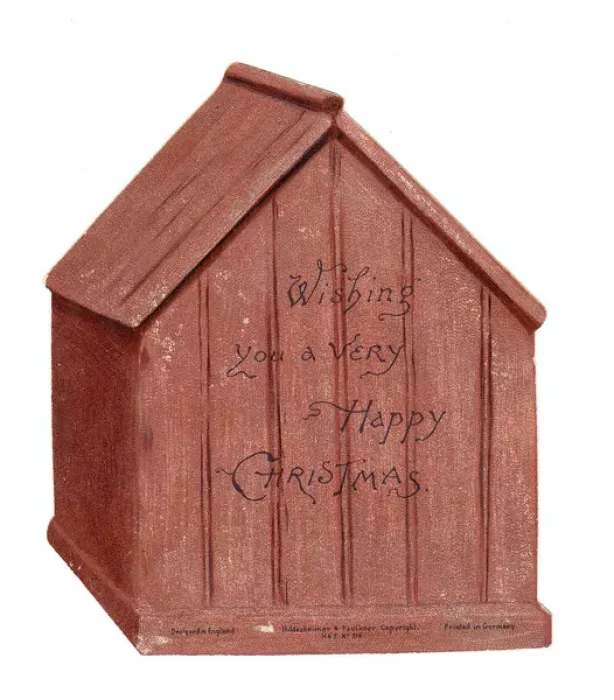 Framed Print : Kennel-shaped Christmas card Framed Print : Kennel-shaped Christmas card
