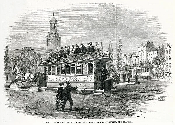 Kennington-Lane to Stockwell and Clapham tramway 1870