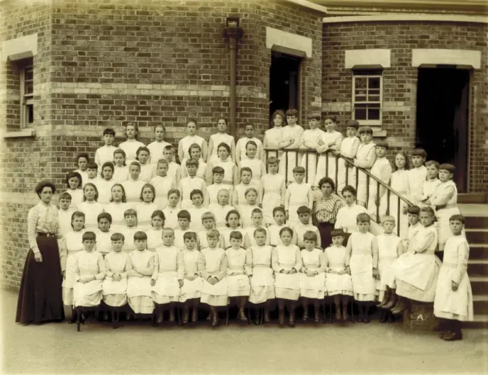 Framed Print : Kensington & Chelsea District School, girls group photo Framed Print : Kensington & Chelsea District School, girls group photo
