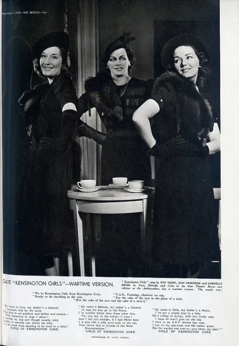 Framed Print : Kensington Girls, Wartime version, Gate Theatre Framed Print : Kensington Girls, Wartime version, Gate Theatre