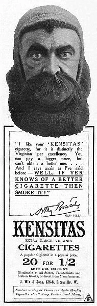 Kensitas cigarettes advert featuring Old Bill