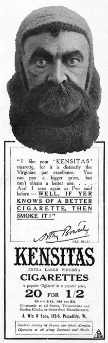 Framed Print : Kensitas cigarettes advert featuring Old Bill Framed Print : Kensitas cigarettes advert featuring Old Bill