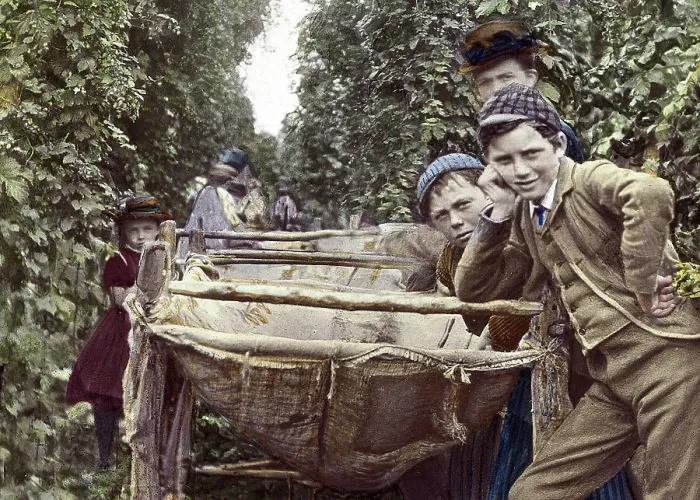 Framed Print : Kent Hop Pickers early 1900s Framed Print : Kent Hop Pickers early 1900s