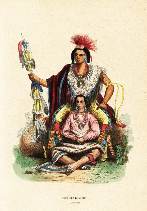 Framed Print : Keokuk, Chief of the Sac and Fox (Meskwaki) people and his son Framed Print : Keokuk, Chief of the Sac and Fox (Meskwaki) people and his son