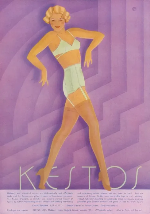 Framed Print : Kestos lingerie advertisement Framed Print : Kestos lingerie advertisement
