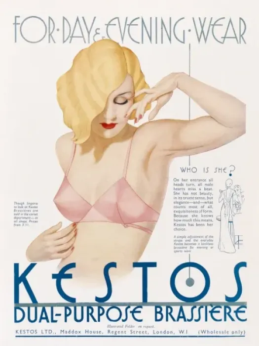 Framed Print : Kestos lingerie advertisement Framed Print : Kestos lingerie advertisement