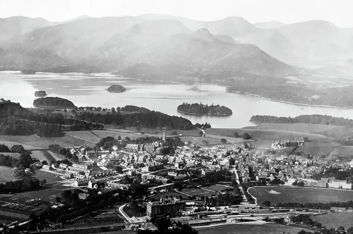 Framed Print : Keswick and Derwentwater, Victorian period Framed Print : Keswick and Derwentwater, Victorian period