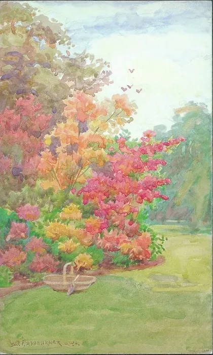 Framed Print : Kew Gardens London Garden Flowers Watercolour Framed Print : Kew Gardens London Garden Flowers Watercolour