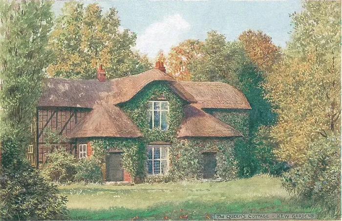 Framed Print : Kew Gardens, The Queen's Cottage, London Framed Print : Kew Gardens, The Queen's Cottage, London