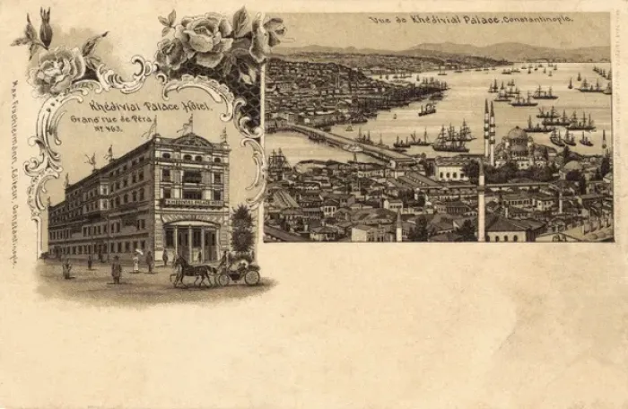 Framed Print : Khedival Palace Hotel and Galata Bridge, Istanbul, Turkey Framed Print : Khedival Palace Hotel and Galata Bridge, Istanbul, Turkey