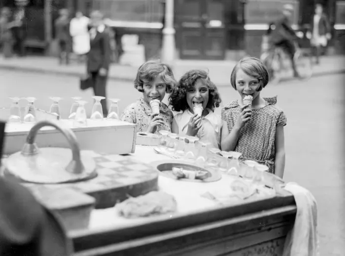 Framed Print : Kids Eating Ice Cream Framed Print : Kids Eating Ice Cream