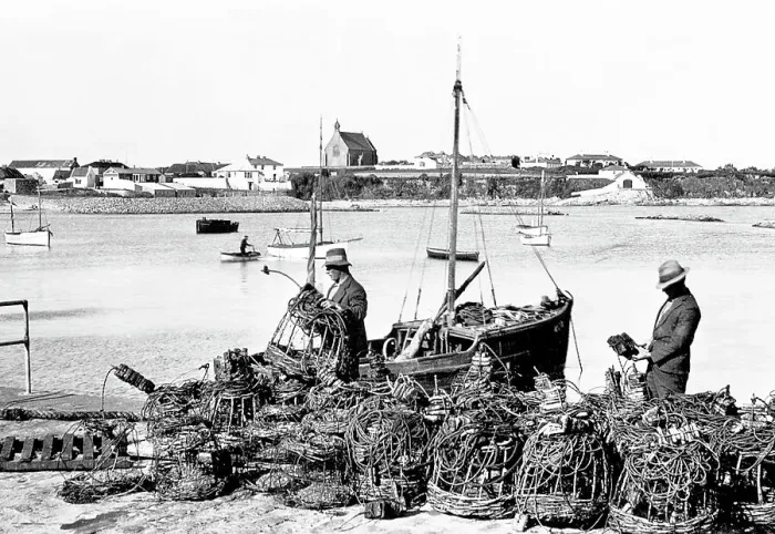 Framed Print : Kilmore Lobster Fishing early 1900s Framed Print : Kilmore Lobster Fishing early 1900s