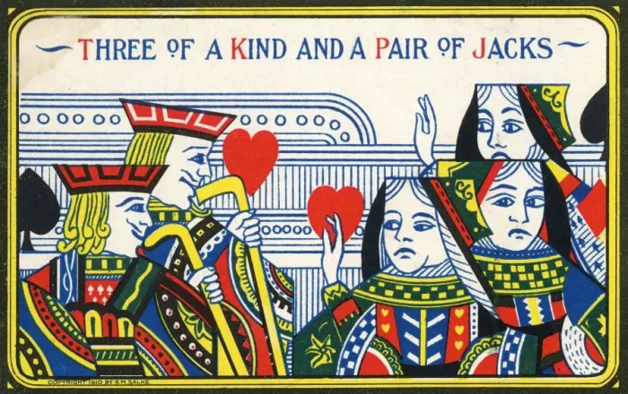 Framed Print : Three of a Kind and Two Jacks Framed Print : Three of a Kind and Two Jacks
