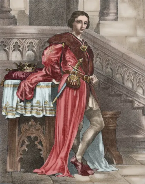 Framed Print : King Alfonso IV the Kind (1299-1336). Engraving. Colored Framed Print : King Alfonso IV the Kind (1299-1336). Engraving. Colored