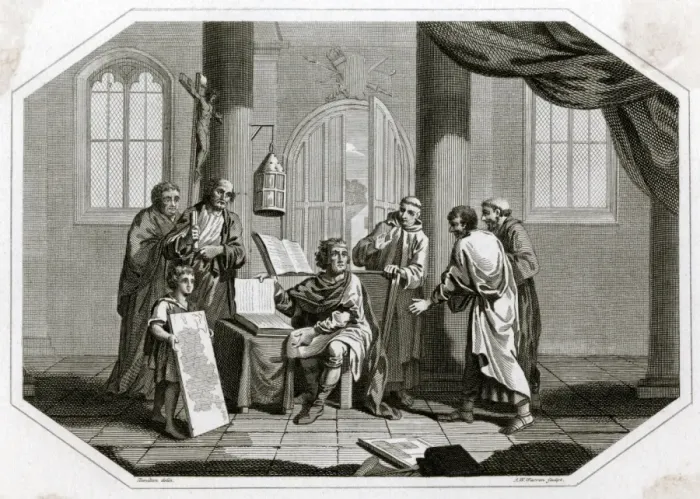 Framed Print : King Alfred defines the county boundaries Framed Print : King Alfred defines the county boundaries