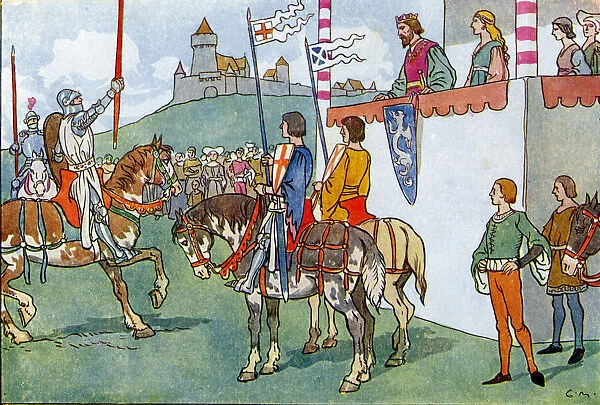 King Arthur addresses a Knight