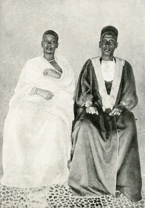 Framed Print : King of Bunyoro and his wife, Western Uganda, East Africa