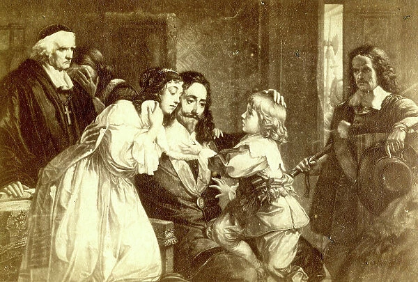 King Charles I says farewell to his family