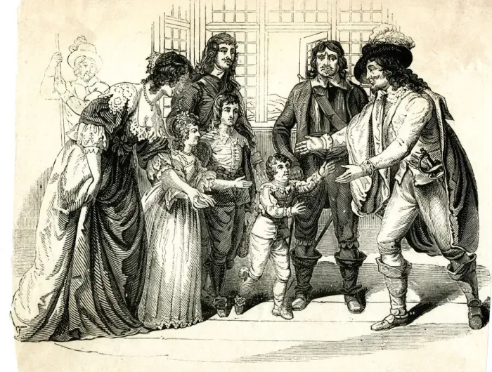 Framed Print : King Charles I taking leave of his family Framed Print : King Charles I taking leave of his family