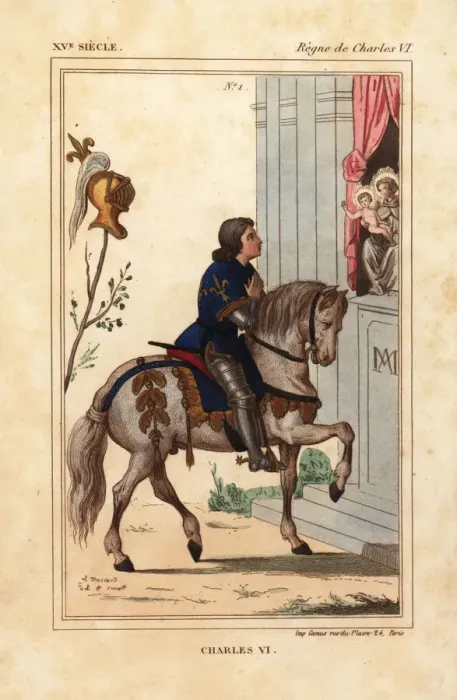 Framed Print : King Charles VI of France, Bien-Aime, 1368-1422 Framed Print : King Charles VI of France, Bien-Aime, 1368-1422