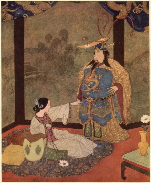 Framed Print : The King of China and Badoura Framed Print : The King of China and Badoura