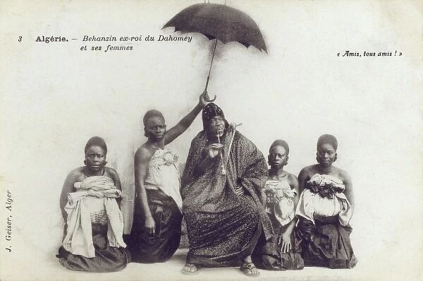 The Former king of Dahomey and his wives