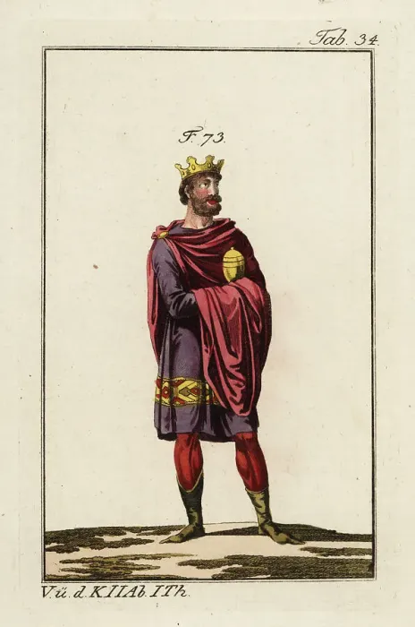 Framed Print : King of the Danes with crown and sceptre Framed Print : King of the Danes with crown and sceptre