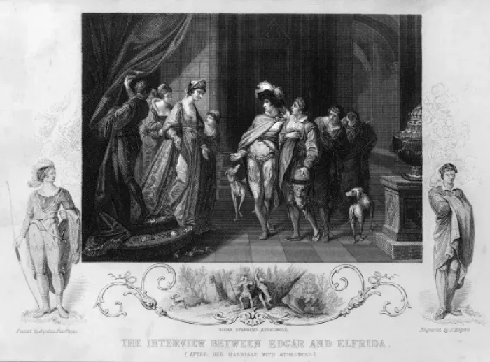 Framed Print : King Edgar meets Aelfthryth Framed Print : King Edgar meets Aelfthryth