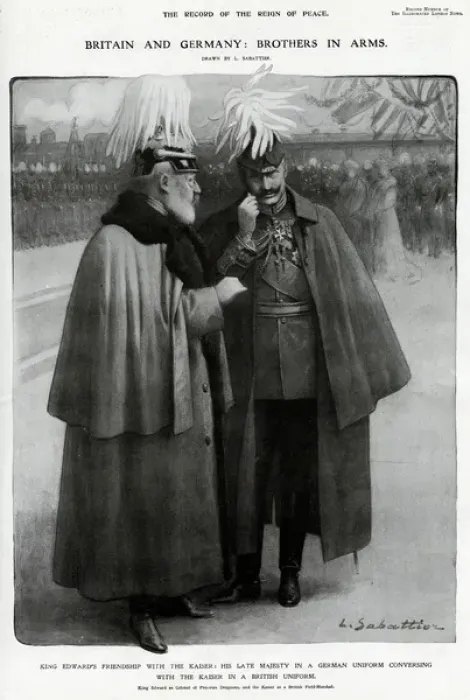 Framed Print : King Edward friendship with Kaiser Framed Print : King Edward friendship with Kaiser