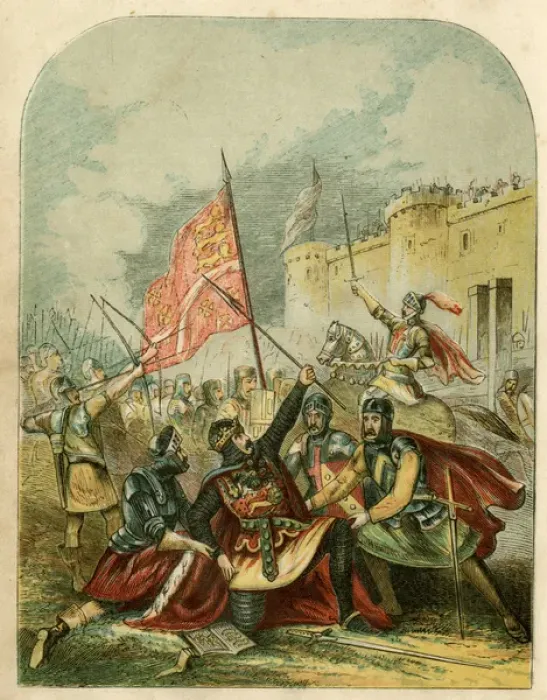 Framed Print : King Edward I brandishing the javelin Framed Print : King Edward I brandishing the javelin