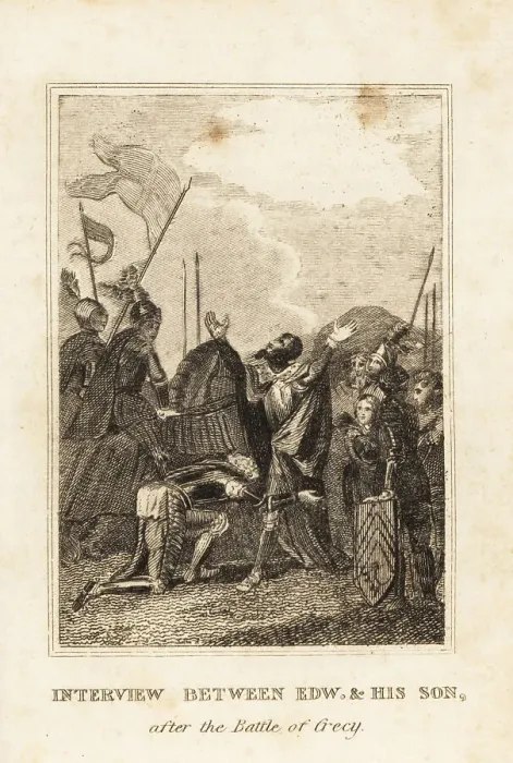 Framed Print : King Edward III and the Black Prince at the Battle of Crecy, 134 Framed Print : King Edward III and the Black Prince at the Battle of Crecy, 134