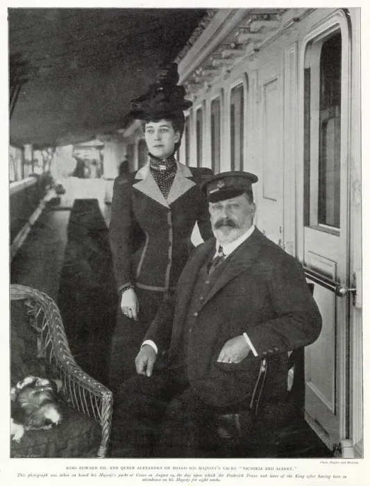 Framed Print : King Edward and Queen Alexandra consort on board His Majestys Yacht Framed Print : King Edward and Queen Alexandra consort on board His Majestys Yacht
